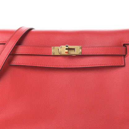 Hermes Evercolor Kelly Danse II Belt Bag Rouge De Coeur 8 of 11