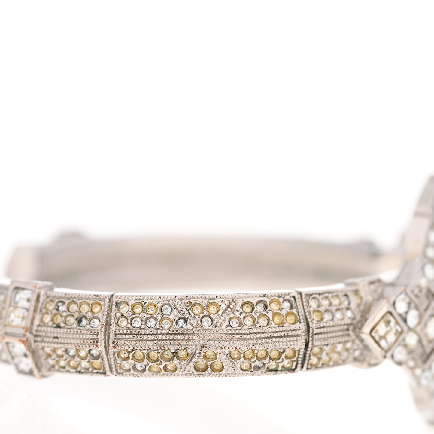 Crystal CC Cuff Silver Blue