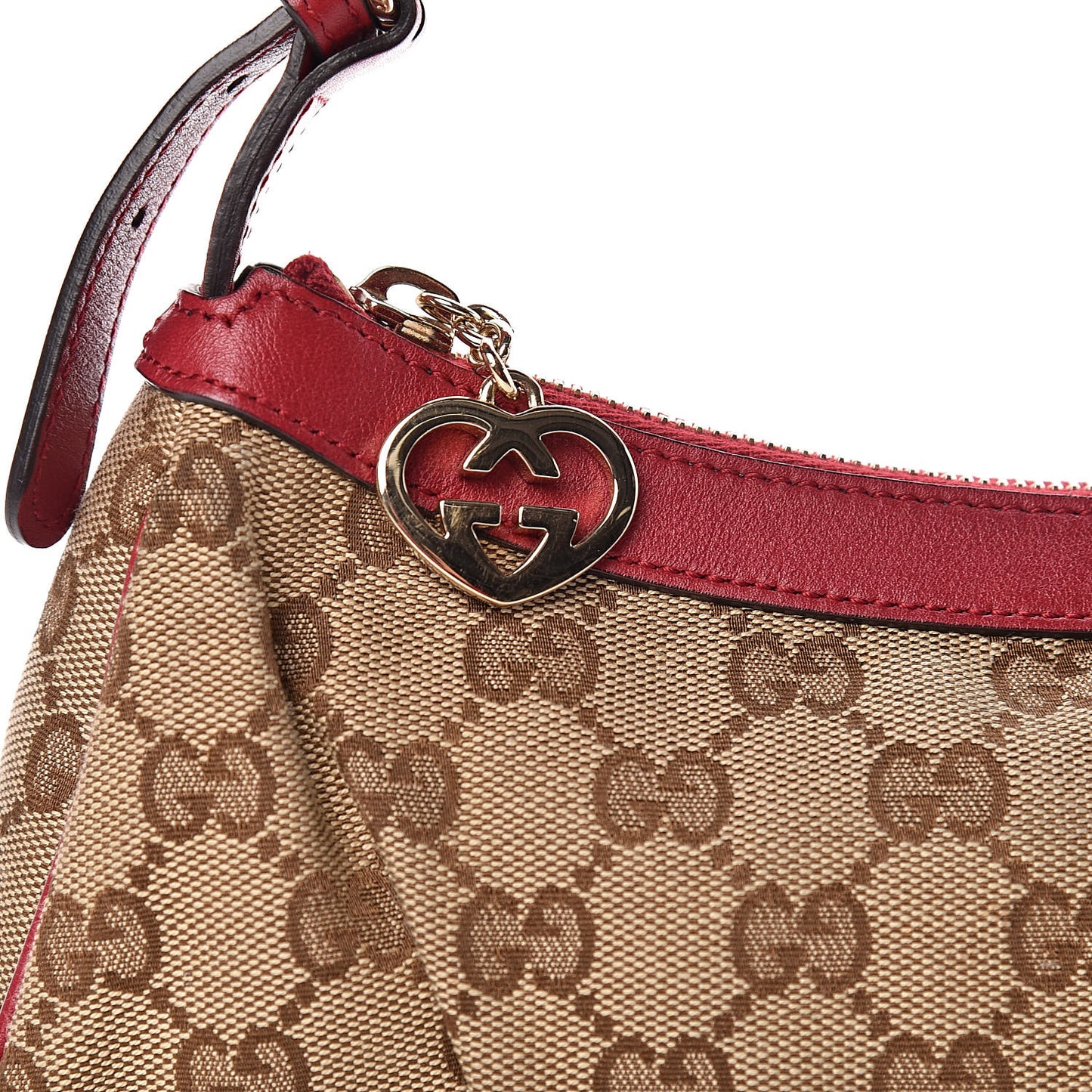 Monogram Heart GG Charm Pochette Red