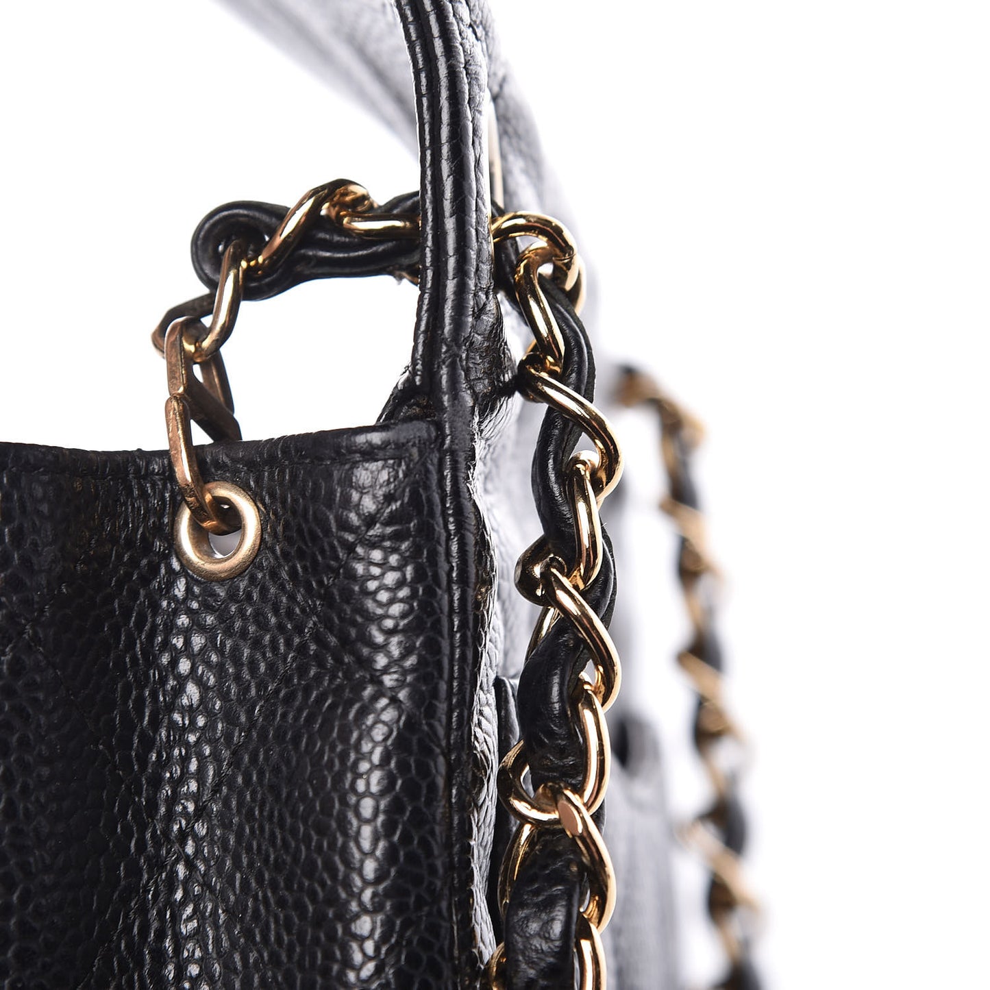 Caviar Quilted Mini Square Flap Black