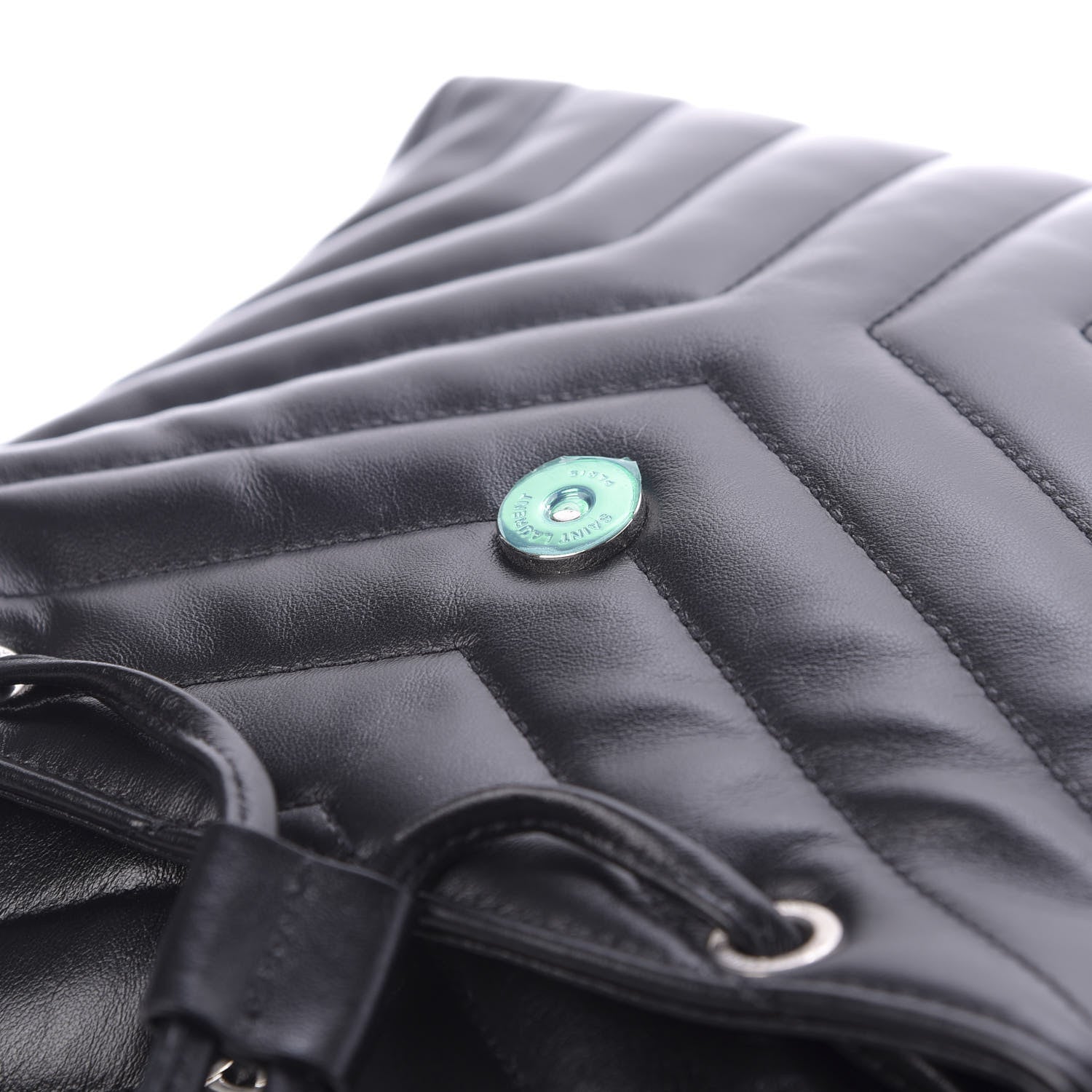 Saint Laurent Calfskin Y Quilted Monogram Small Loulou Backpack Black 9 of 10