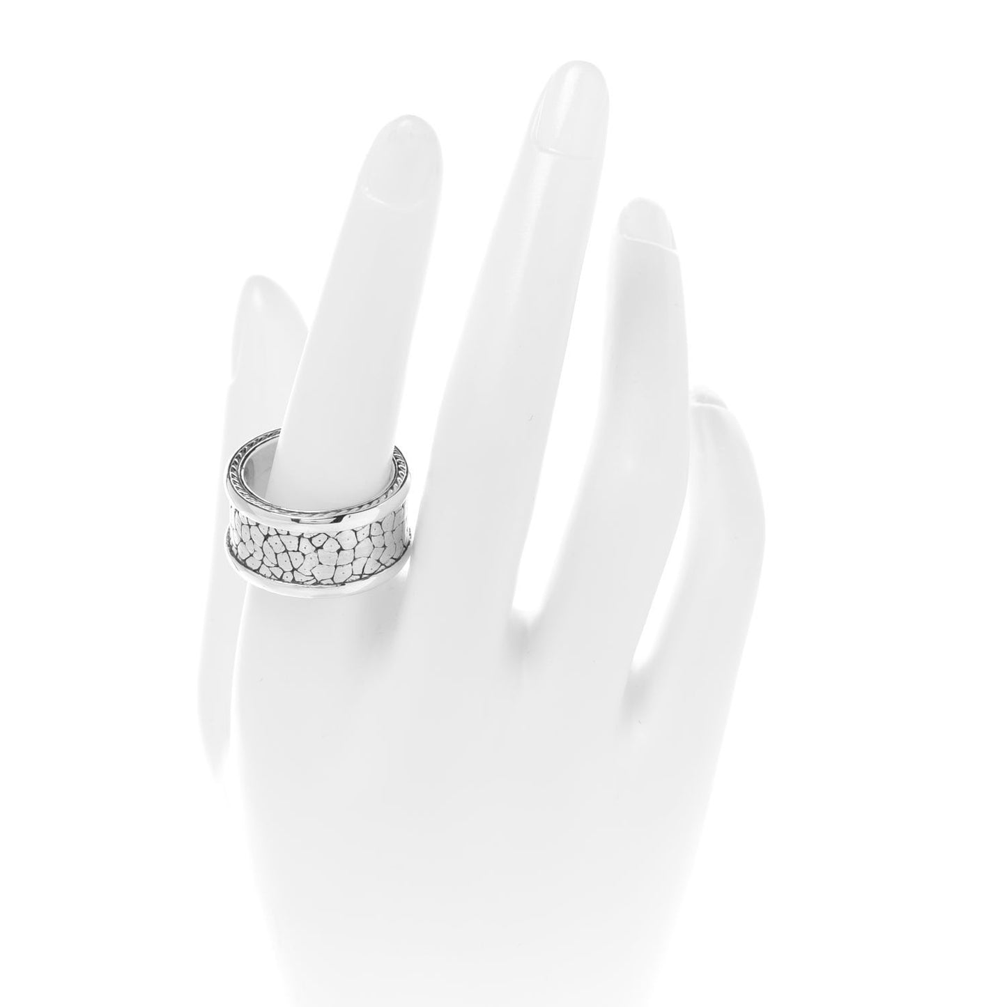 Sterling Silver 13mm Streamline Band Ring 61 9.5