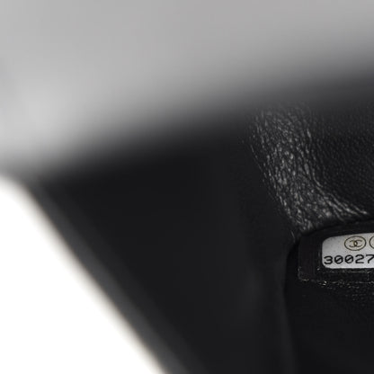 Chanel Shiny Distressed Calfskin Quilted Jumbo Double Flap So Black 9 of 11
