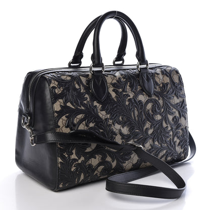Gucci GG Supreme Monogram Arabesque Medium Boston Black 3 of 12