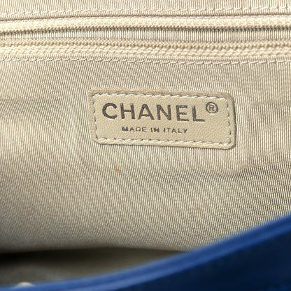 Chanel Washed Lambskin Quilted Medium Chain Around Messenger Blue 6 of 9