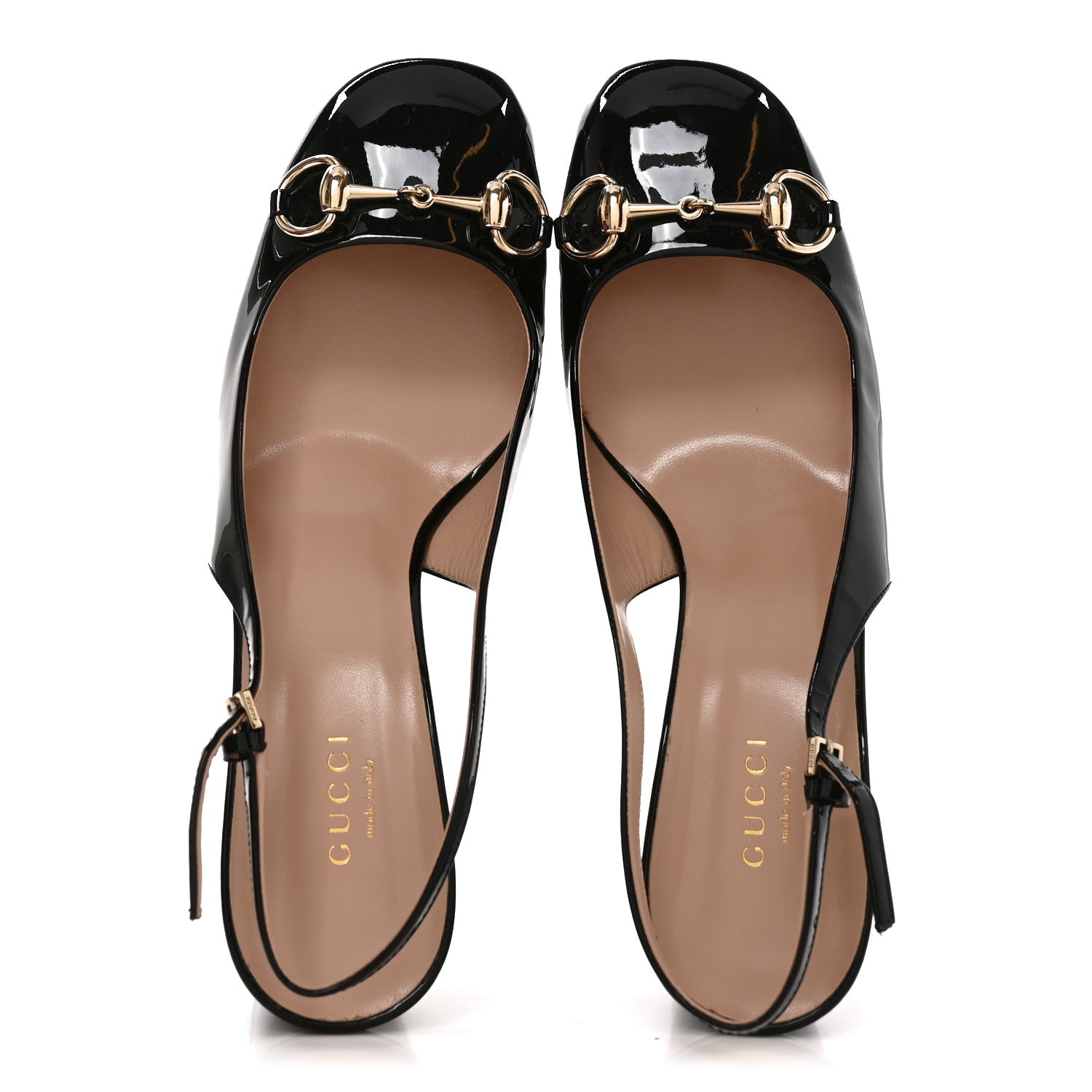 Gucci Vernice Crystal Horsebit Lady Slingback Pumps 38.5 Black 5 of 10