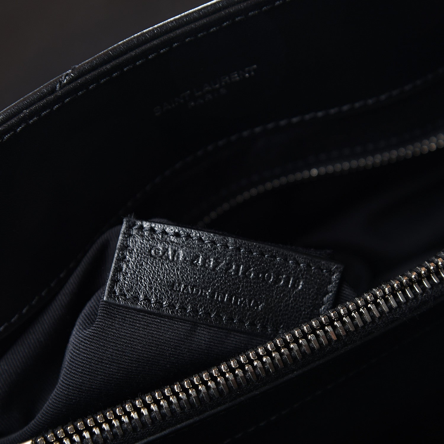 Saint Laurent Calfskin Y Quilted Monogram Medium Loulou Chain Satchel Black 9 of 13