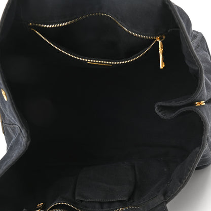 Prada Canapa Logo Tote Black 5 of 12
