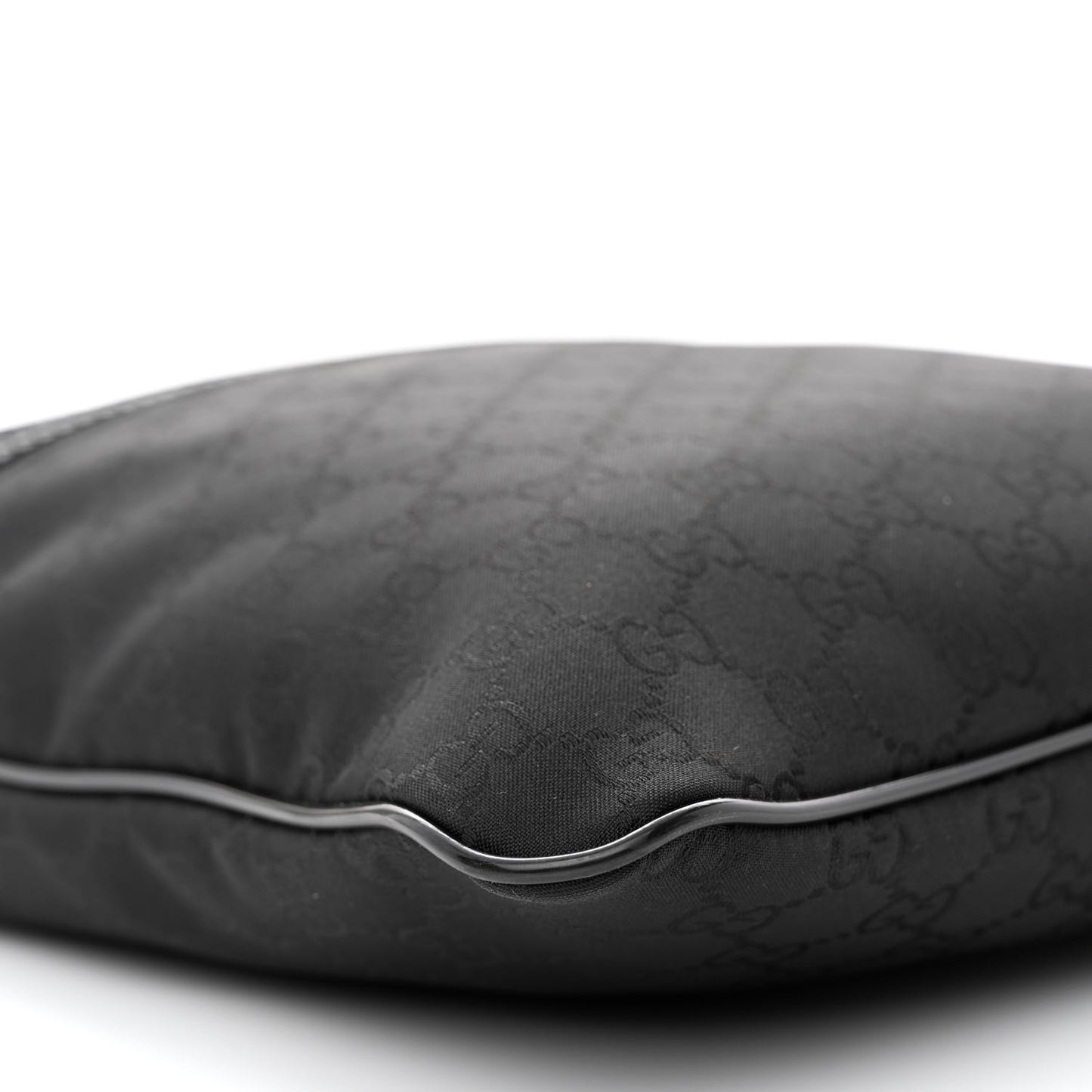 Nylon Monogram Medium Flat Messenger Bag Black