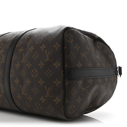 Louis Vuitton Monogram Macassar Keepall Bandouliere 45 9 of 14