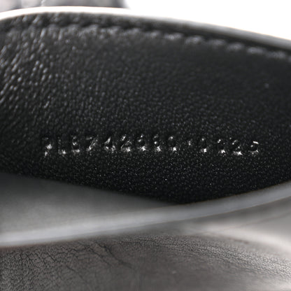 Saint Laurent Raffia Calfskin Le 5 A 7 Mini Hobo Black 8 of 11