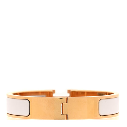 Hermes Enamel Narrow Clic Clac H Bracelet PM White 3 of 4