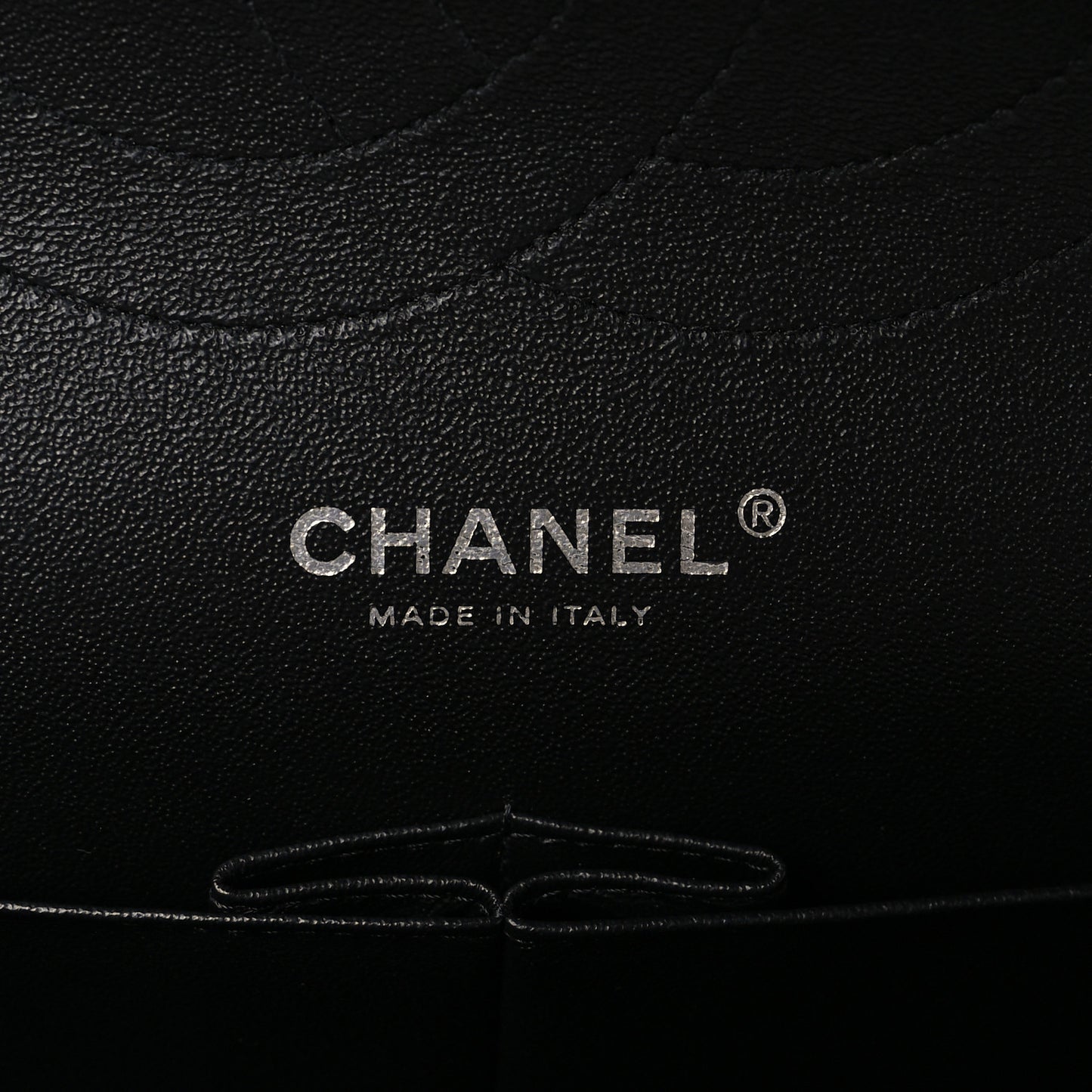 Shiny Distressed Calfskin Quilted Jumbo Double Flap So Black