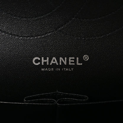 Chanel Shiny Distressed Calfskin Quilted Jumbo Double Flap So Black 5 of 8
