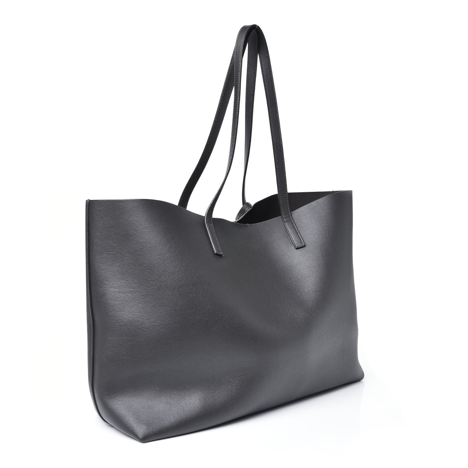 Saint Laurent Calfskin Large Shopping Tote Storm 2 of 4
