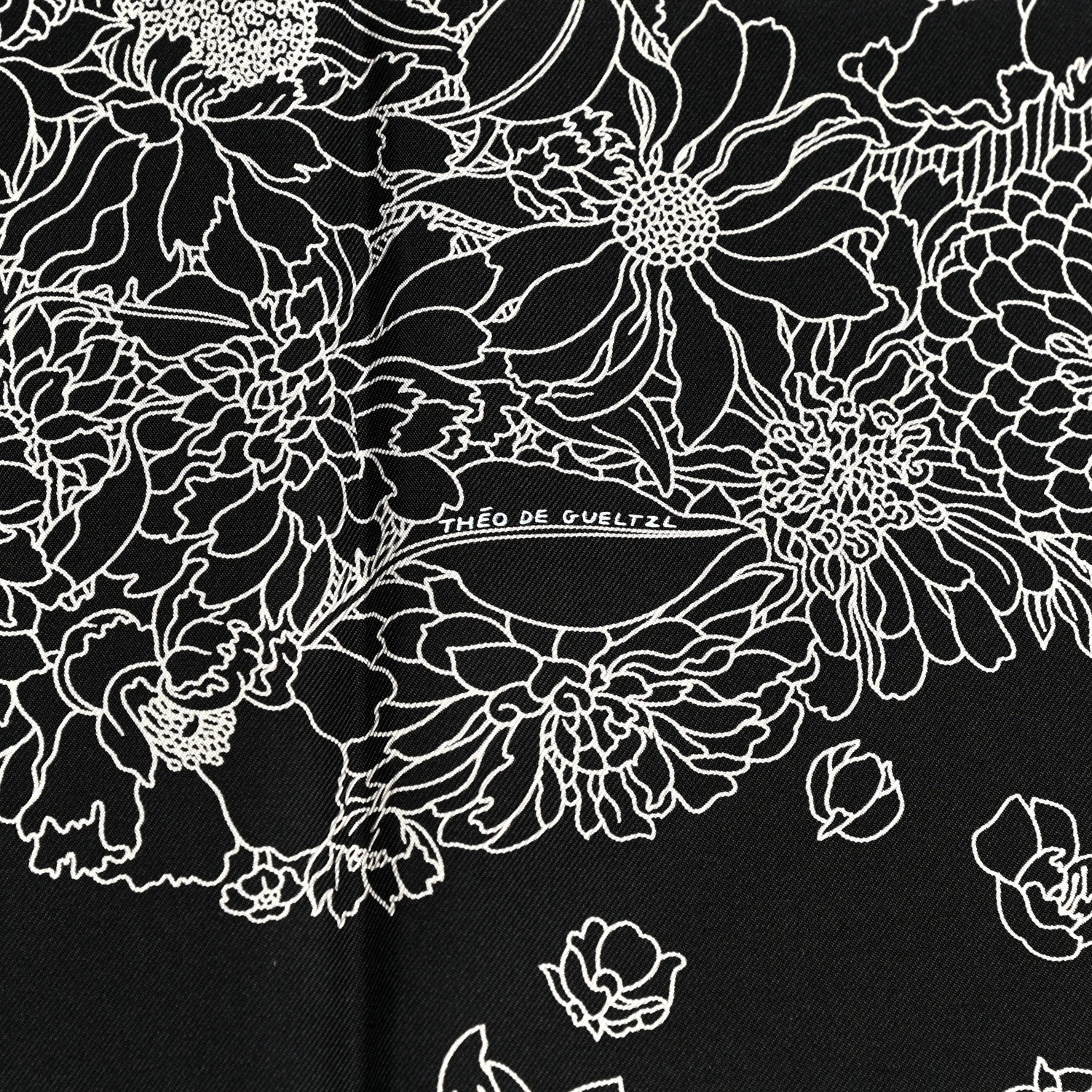 Hermes Silk Robe Legere Scarf 90 Black White 5 of 7