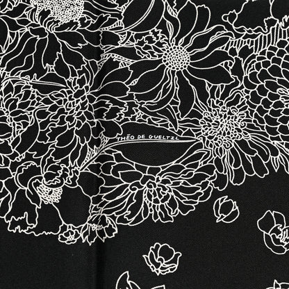 Hermes Silk Robe Legere Scarf 90 Black White 5 of 7