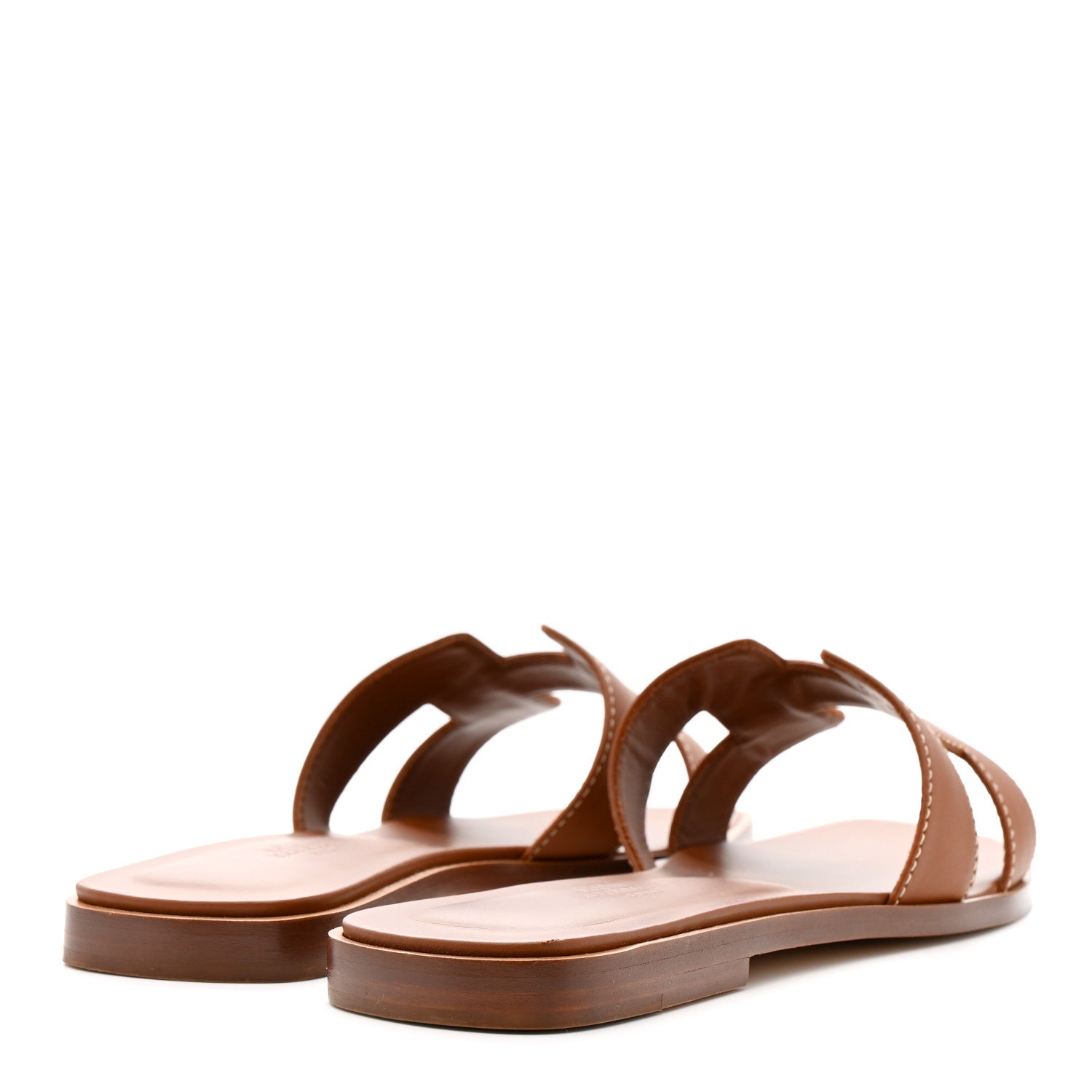 Hermes Box Calfskin Oran Sandals 37 Gold 5 of 11