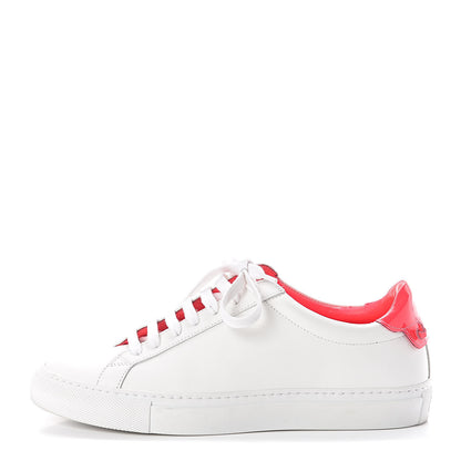 Givenchy Calfskin Patent Womens Urban Street Sneakers 38.5 White Neon Pink 1 of 7
