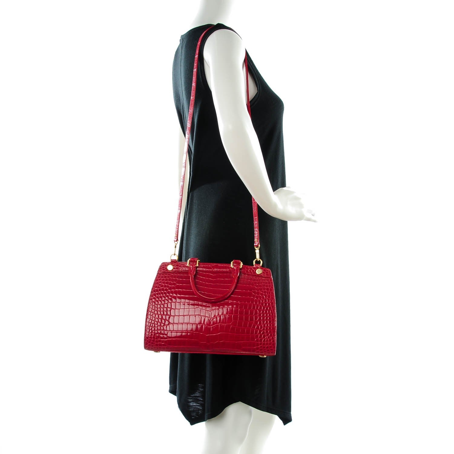 Louis Vuitton Crocodile Brea PM Red 2 of 7