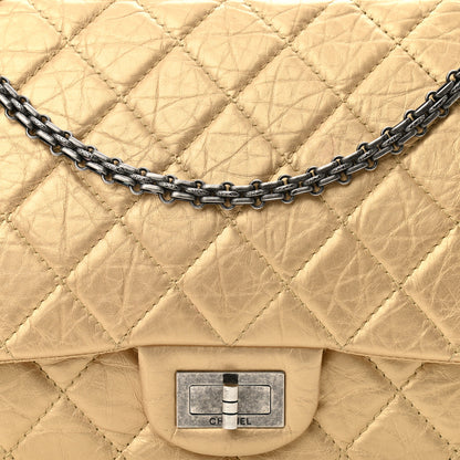 Chanel Metallic Aged Calfskin Quilted 2.55 Reissue 227 Flap Gold 7 of 10