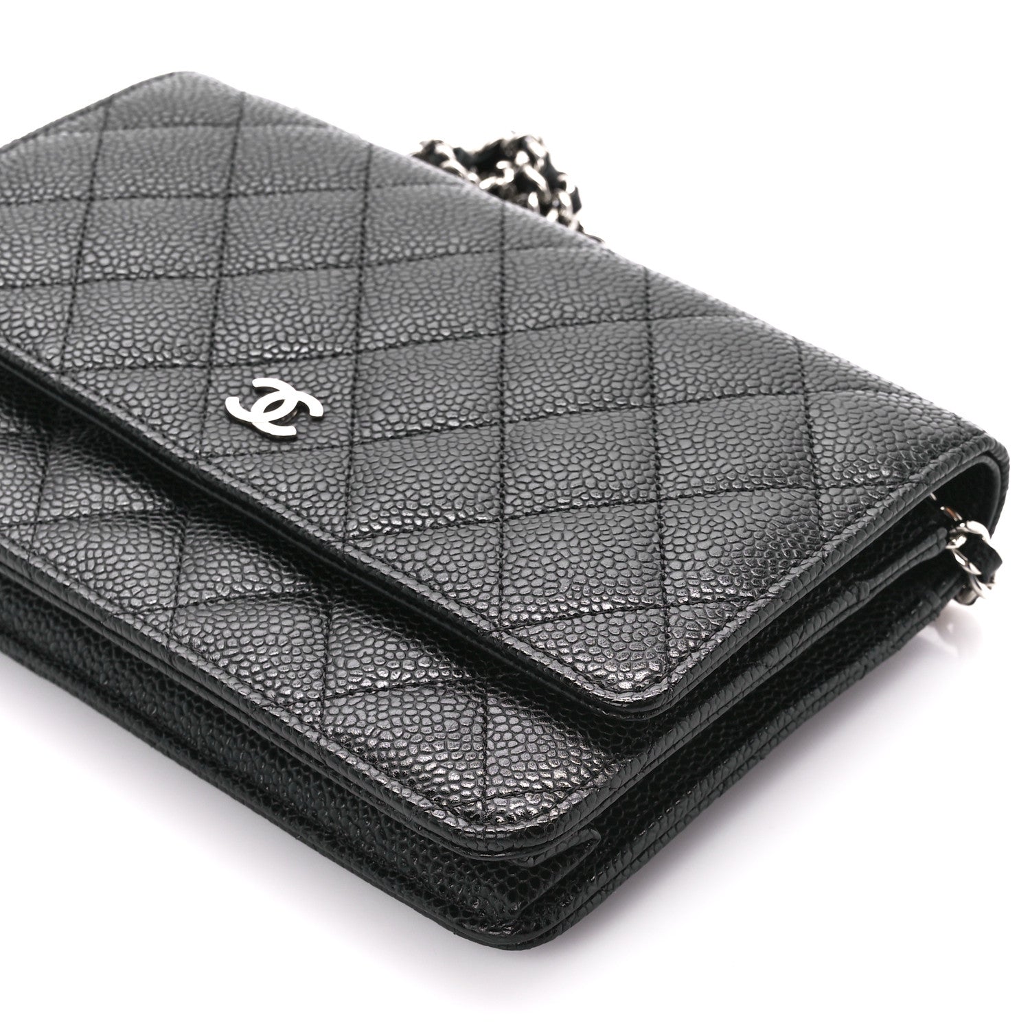 Chanel Caviar Quilted Wallet on Chain WOC Black 12 of 13
