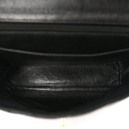 Chanel Caviar Quilted Jumbo Kelly Flap Black 5 of 11