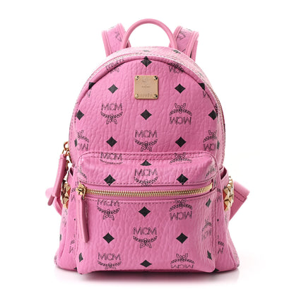 MCM Visetos Side Stud Mini Stark Backpack Pink 1 of 10