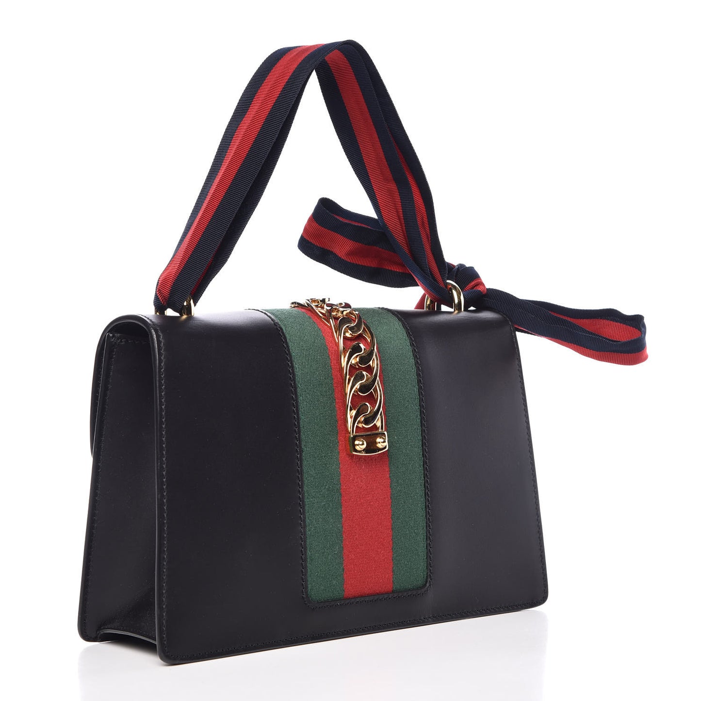 Calfskin Small Sylvie Shoulder Bag Black