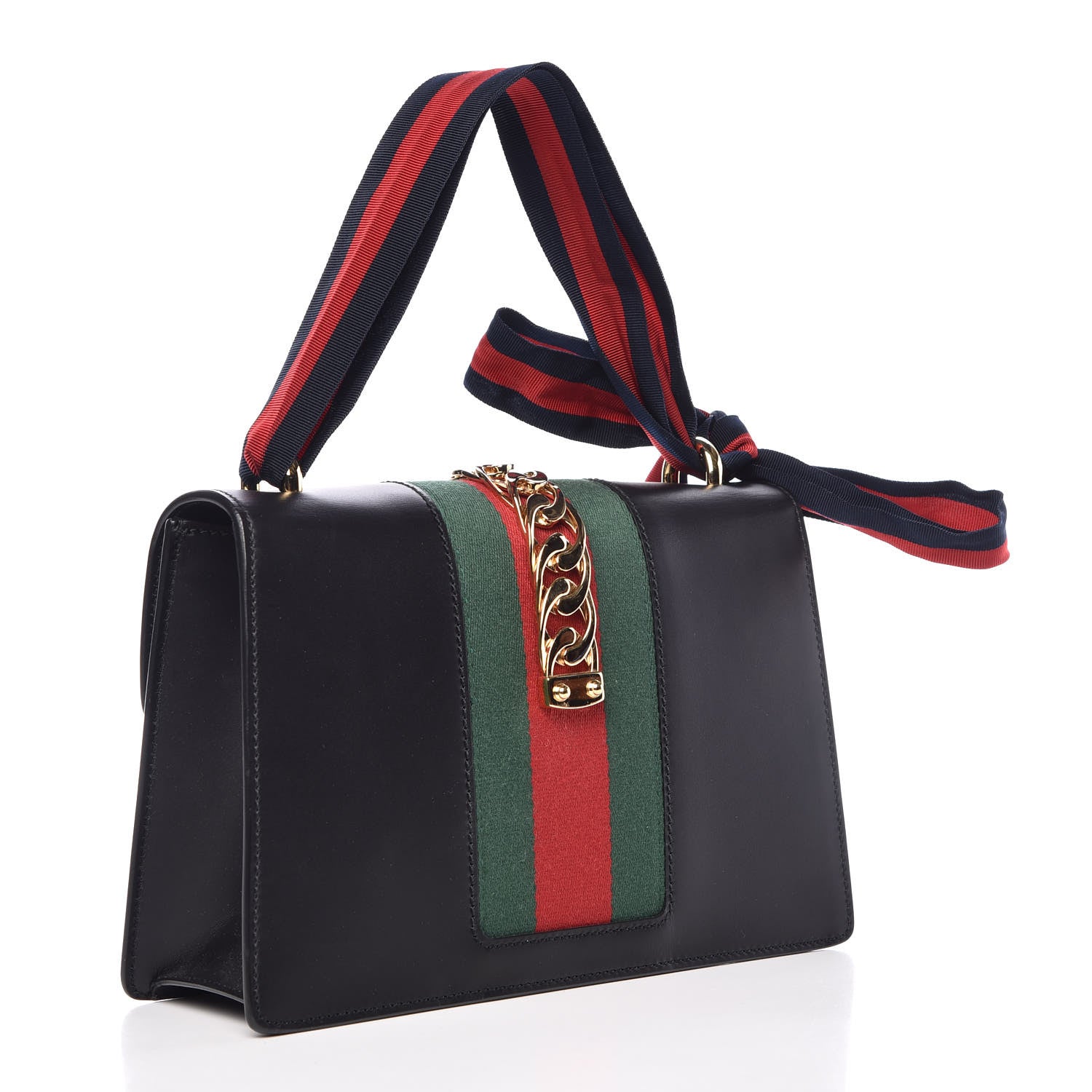 Gucci Calfskin Small Sylvie Shoulder Bag Black 3 of 13