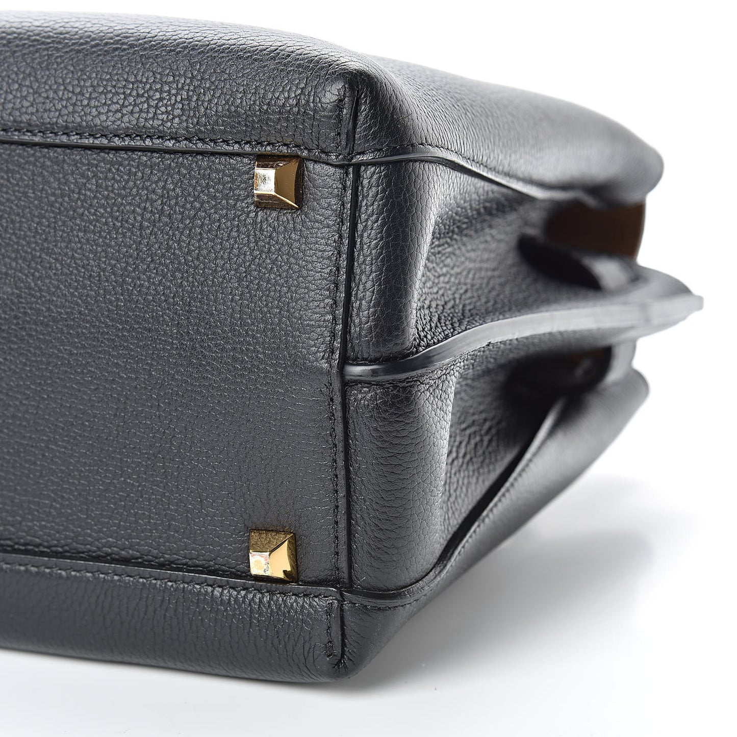 Grained Calfskin Medium Milla Tote Black