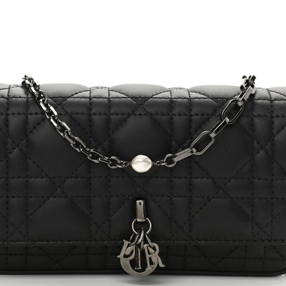 Christian Dior Lambskin Cannage Dior Talk Phone Pouch Black 8 of 10