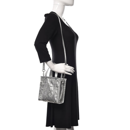 Balenciaga Metallic Calfskin XXS Bazar Shopper Tote Silver Hardware 2 of 9