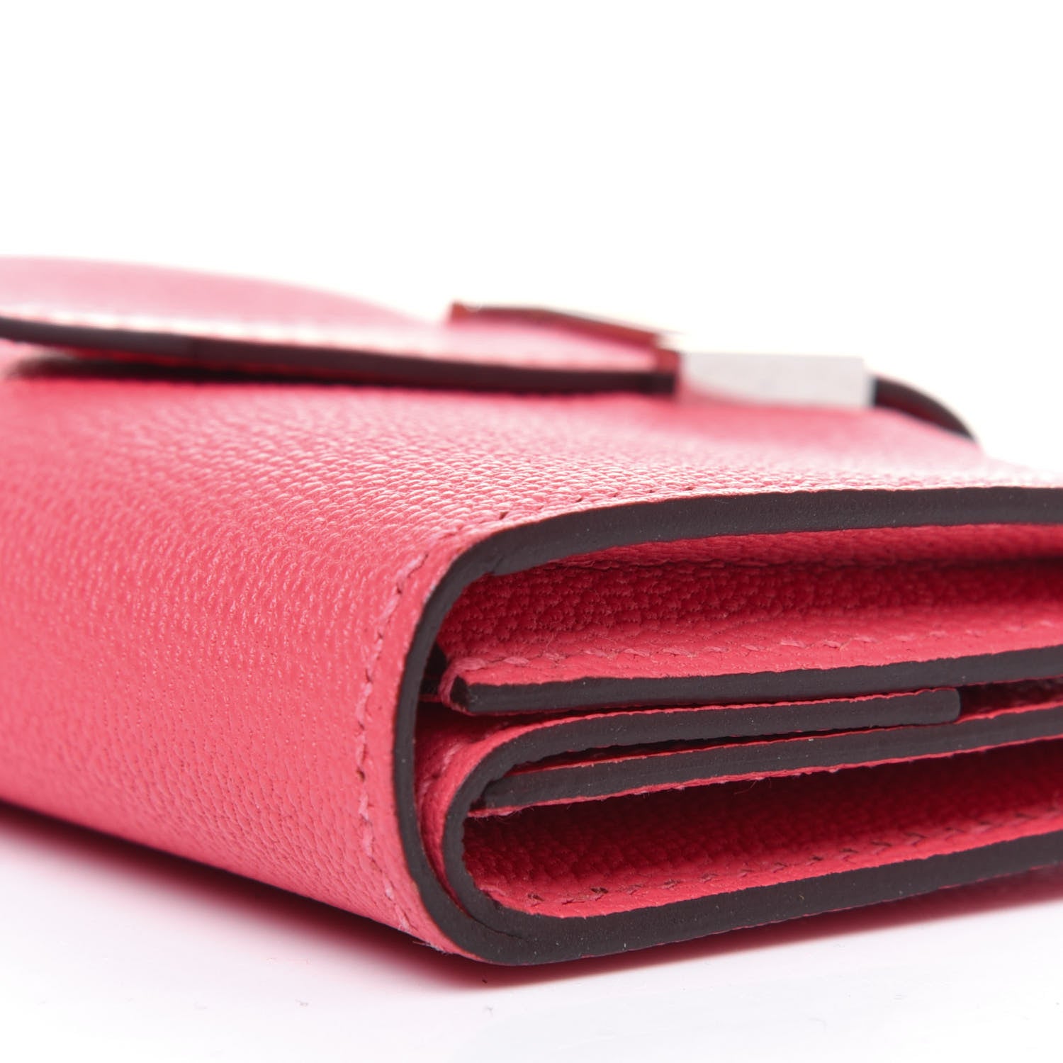 Hermes Chevre Mysore Mini Bearn Wallet Rose Lipstick 10 of 15