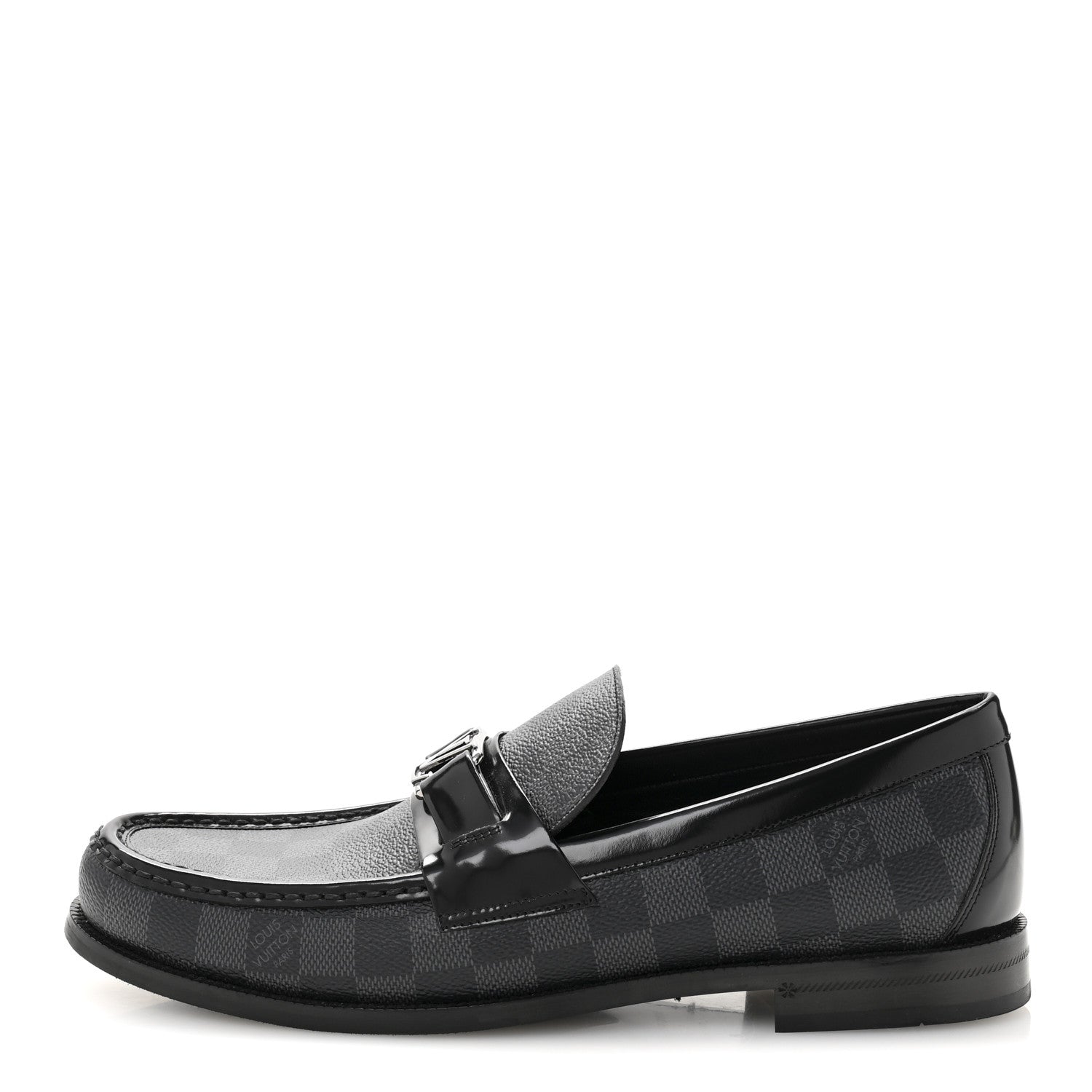 Louis Vuitton Damier Graphite Calfskin Mens Major Loafers 8 1 of 9