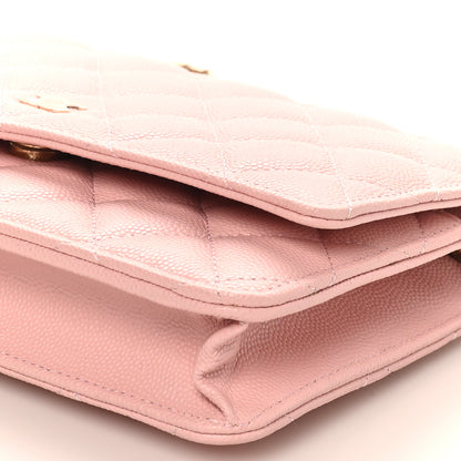 Chanel Caviar Quilted Wallet on Chain WOC Light Pink 10 of 11