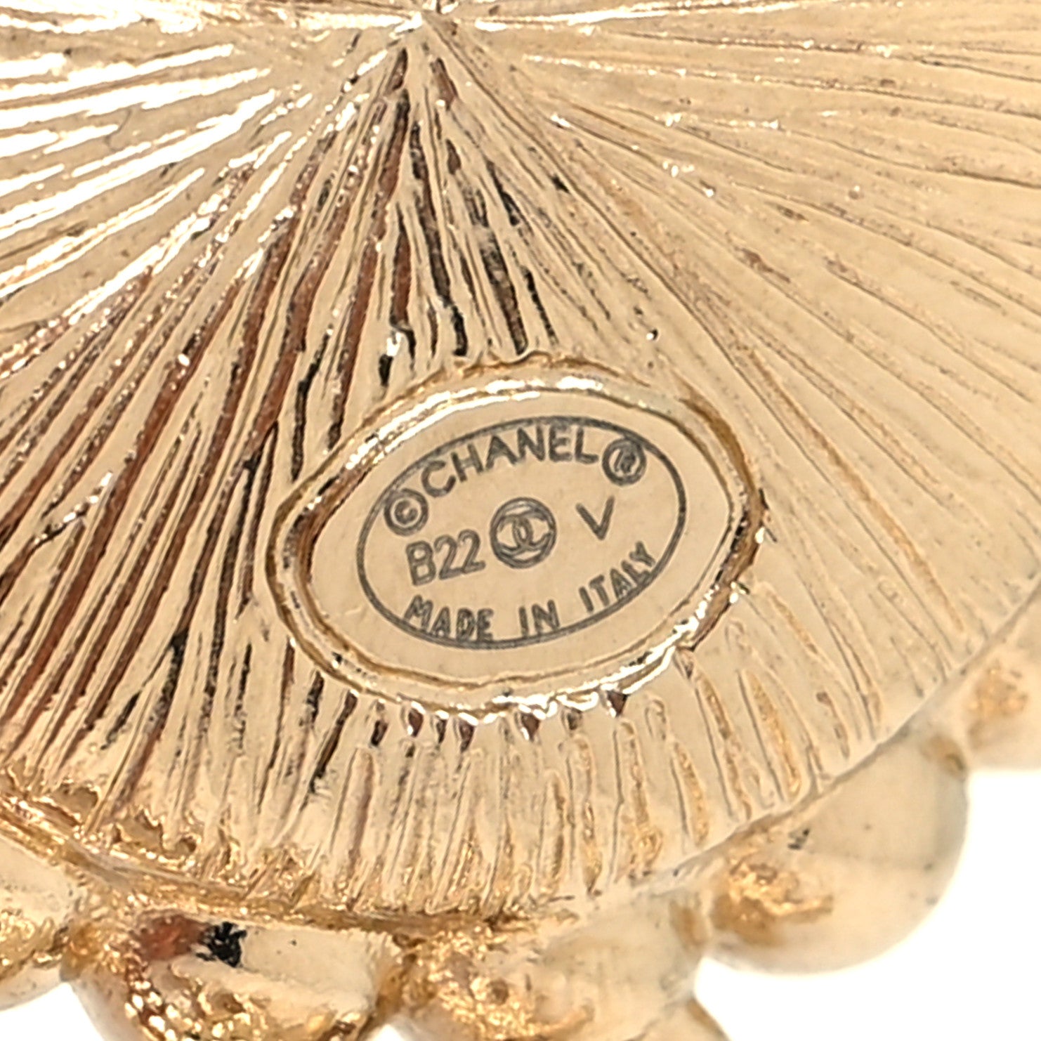 Chanel Crystal Pearl CC Drop Round Earrings Gold 4 of 4