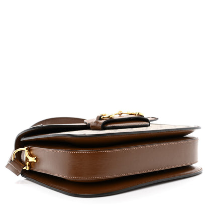 Gucci GG Supreme Monogram Horsebit 1955 Shoulder Bag Beige Brown Sugar 4 of 10