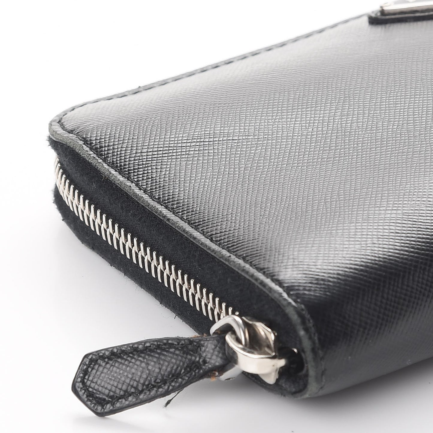 Saffiano Zip Around Wallet Nero Black