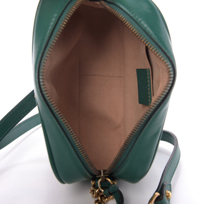 Gucci Calfskin Matelasse Mini GG Marmont Chain Shoulder Bag Emerald Green 5 of 9