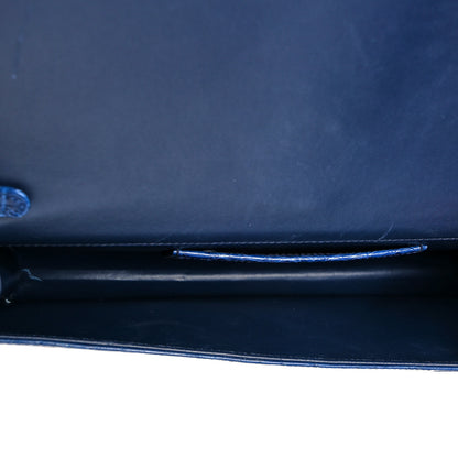 Christian Dior Shiny Crocodile Lady Dior Chain Clutch Blue 5 of 14