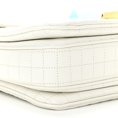 Celine Calfskin Quilted Medium C Bag White 8 of 9