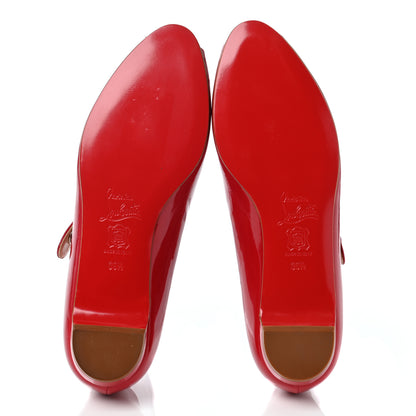 Christian Louboutin Patent Ioma Flat 39.5 Red Chic 5 of 8
