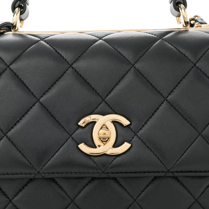 Chanel Lambskin Quilted Medium Trendy CC Flap Dual Handle Bag Black 9 of 12