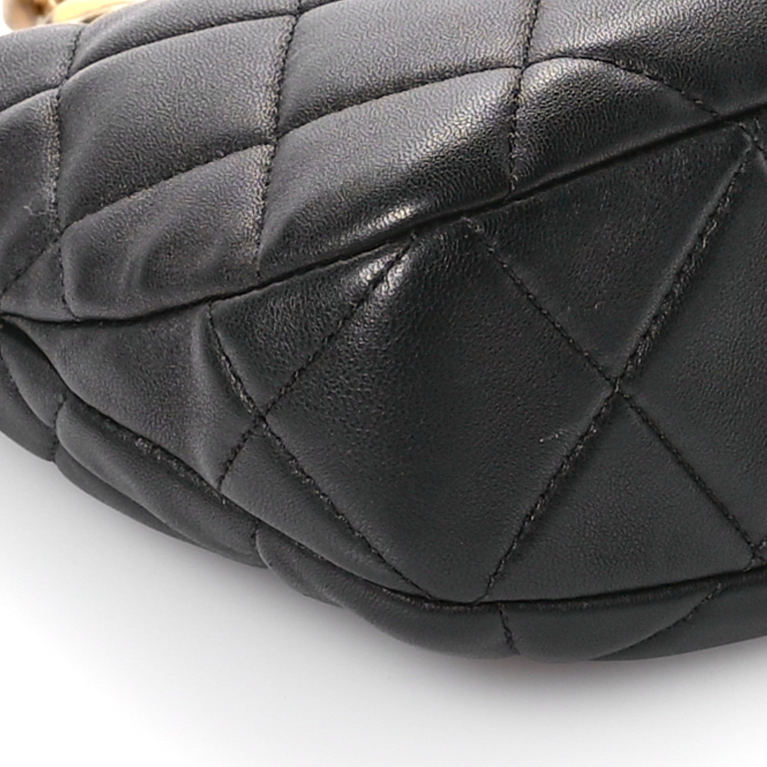 Chanel Lambskin Quilted CC Chain Hobo Black 9 of 10