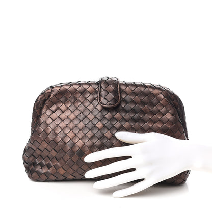Bottega Veneta Nappa Intrecciato The Lauren 1980 Clutch Dark Bronze 2 of 8