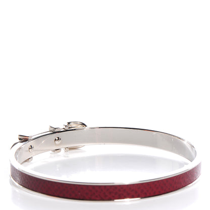 Hermes Vache Liegee Belt Buckle Bangle Rouge Garance 4 of 8