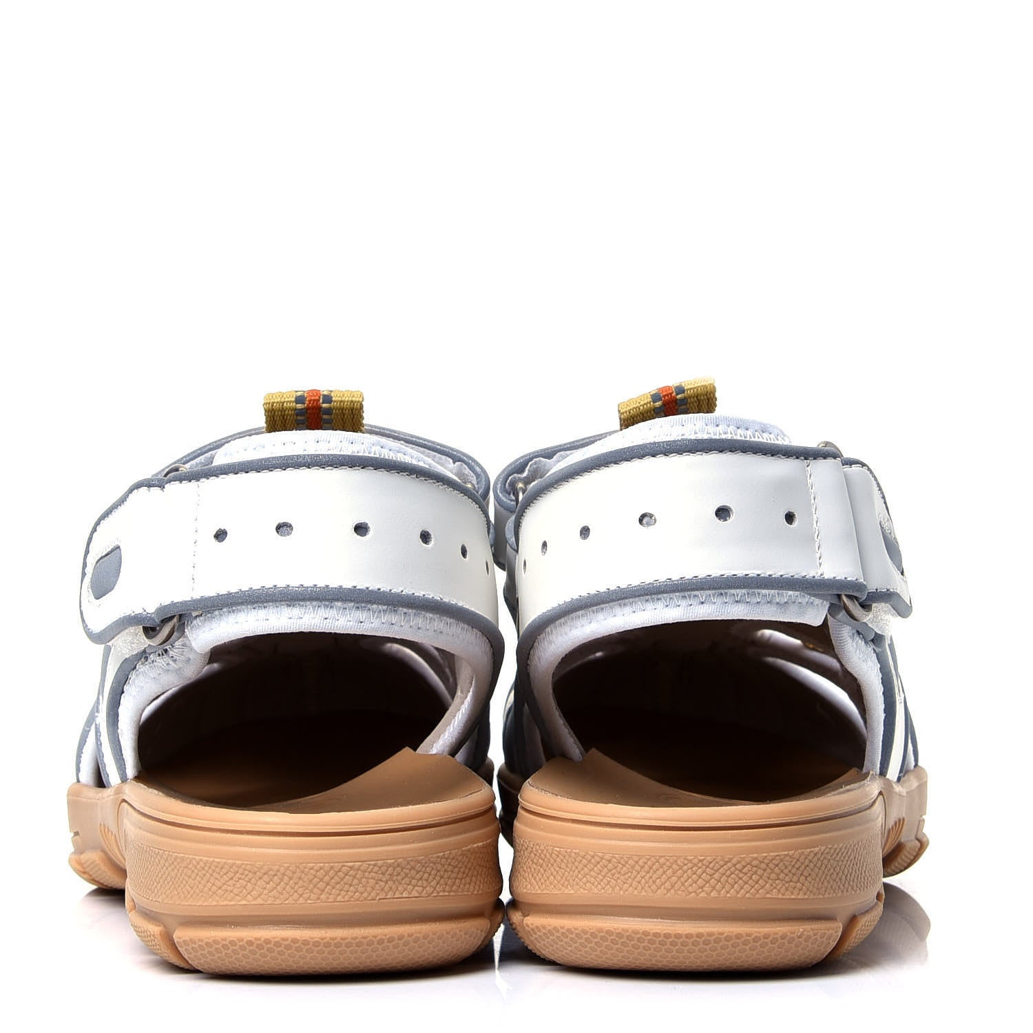 Gucci Mesh Fabric Tinsel Sport Sandals 35.5 White Silver 6 of 10