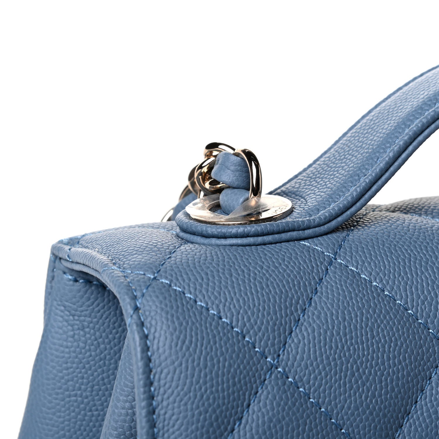 Chanel Caviar Quilted Medium Business Affinity Flap Blue 5 of 5