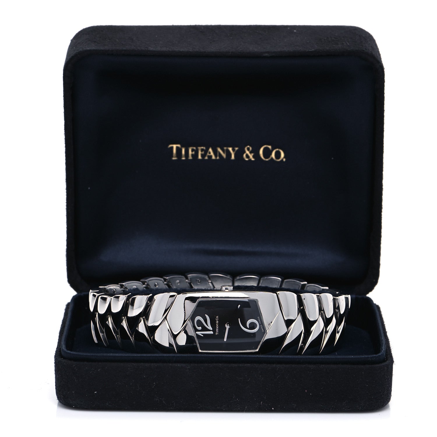 Tiffany Stainless Steel 21mm Tesoro Quartz Watch Black 5 of 5